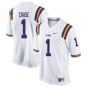 Men's Tigers #1 Ja'Marr Chase White College Jerseys 976322-460