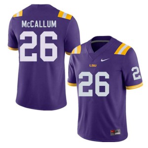 Men LSU Tigers #26 Kendall McCallum Purple Embroidery Jerseys 982890-340