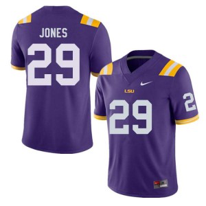 Men LSU Tigers #29 Raydarious Jones Purple Stitched Jersey 520021-108