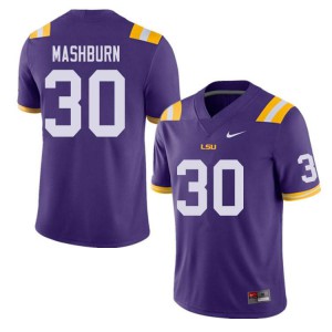 Men's Louisiana State Tigers #30 Jack Mashburn Purple Football Jerseys 158571-788