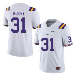 Men LSU #31 Thomas McGoey White Embroidery Jerseys 851303-723