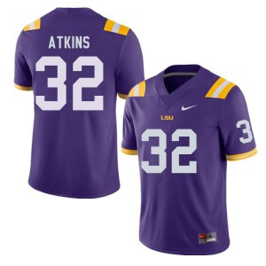 Men's Louisiana State Tigers #32 Avery Atkins Purple High School Jersey 204128-653