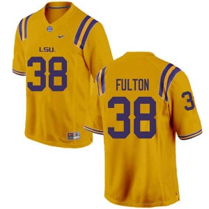 Men LSU #38 Keith Fulton Gold Official Jersey 952210-893