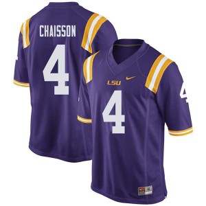 Men's Louisiana State Tigers #4 K'Lavon Chaisson Purple Official Jersey 325292-649