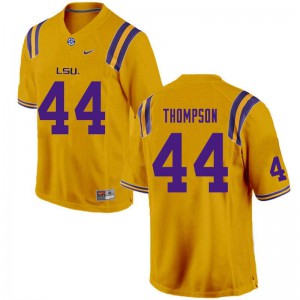 Men's LSU Tigers #44 Dylan Thompson Gold Stitch Jerseys 148753-862