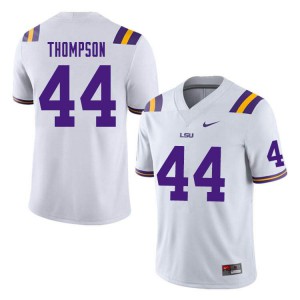 Mens Louisiana State Tigers #44 Dylan Thompson White Official Jersey 566671-826