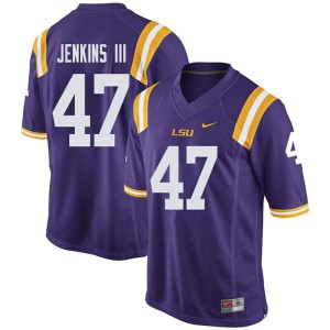 Mens LSU #47 Nelson Jenkins III Purple Player Jersey 120964-144