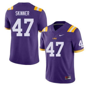 Mens Louisiana State Tigers #47 Quentin Skinner Purple Alumni Jersey 767649-291