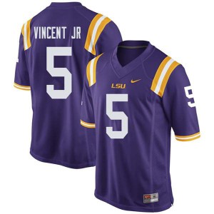 Men's LSU #5 Kary Vincent Jr. Purple College Jerseys 307859-623