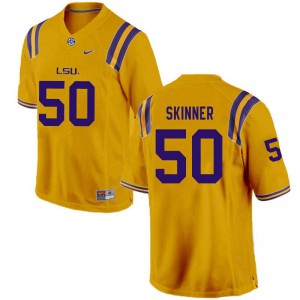 Men LSU Tigers #50 Quentin Skinner Gold High School Jersey 734085-421