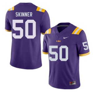 Men's LSU #50 Quentin Skinner Purple Stitch Jerseys 817005-445