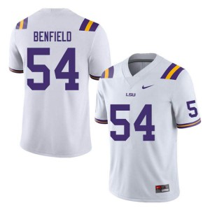 Men's LSU Tigers #54 Aaron Benfield White Player Jersey 410211-262