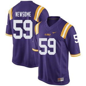 Men's Tigers #59 Seth Newsome Purple Embroidery Jersey 293677-534