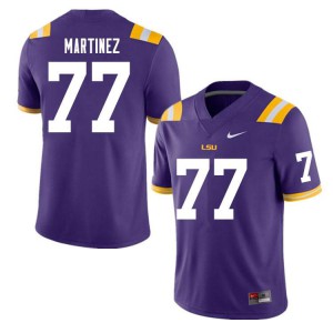Men Louisiana State Tigers #77 Marlon Martinez Purple Stitched Jerseys 331304-195