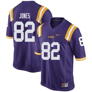 Mens LSU #82 Kenan Jones Purple Embroidery Jerseys 899012-151