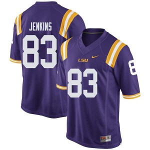 Mens LSU #83 Jaray Jenkins Purple Player Jersey 153653-443