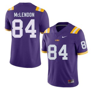 Men's LSU #84 TK McLendon Purple Football Jerseys 857532-154