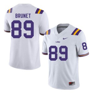 Mens Tigers #89 Colby Brunet White High School Jerseys 533724-953