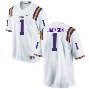 Men's Tigers #1 Donte Jackson White Embroidery Jerseys 585916-985
