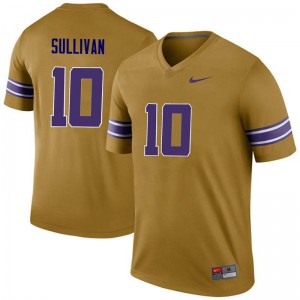 Men's Louisiana State Tigers #10 Stephen Sullivan Gold Legend Alumni Jersey 773276-628