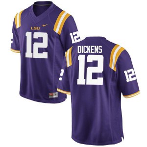 Men Louisiana State Tigers #12 Micah Dickens Purple Embroidery Jersey 181432-606