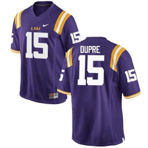 Mens Louisiana State Tigers #15 Malachi Dupre Purple College Jerseys 384789-451