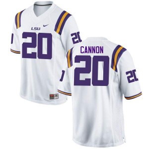Mens Louisiana State Tigers #20 Billy Cannon White Embroidery Jerseys 401910-348