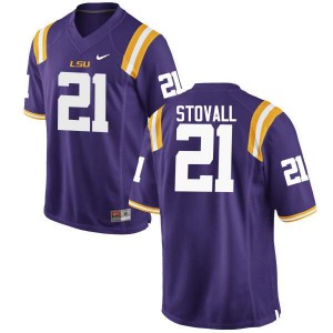 Men LSU Tigers #21 Jerry Stovall Purple Official Jersey 319099-615