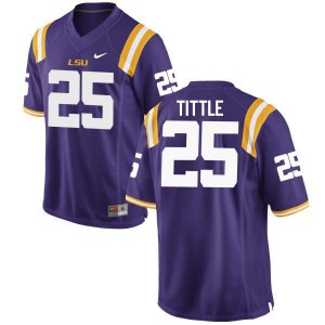 Men's LSU #25 Y. A. Tittle Purple Player Jersey 784394-800