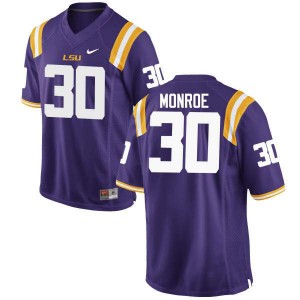Mens Louisiana State Tigers #30 Eric Monroe Purple High School Jersey 587740-330