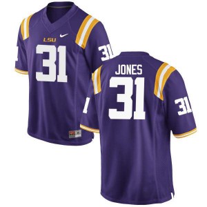 Men's LSU #31 Justin Jones Purple Player Jersey 535757-382