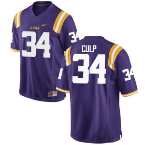 Men Tigers #34 Connor Culp Purple Embroidery Jerseys 241040-531