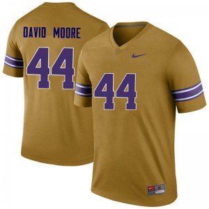 Mens Tigers #44 John David Moore Gold Legend University Jerseys 657360-712