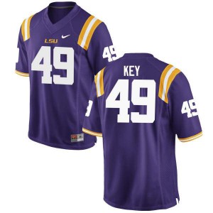 Men LSU #49 Arden Key Purple Player Jerseys 881005-835