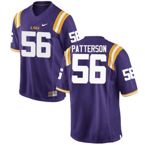 Men LSU #56 M.J. Patterson Purple Stitched Jerseys 861938-373