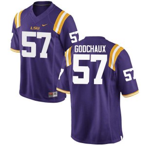 Men's LSU #57 Davon Godchaux Purple Official Jersey 849881-293