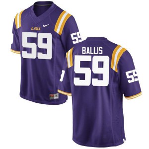 Men Louisiana State Tigers #59 John Ballis Purple Stitched Jerseys 264870-712