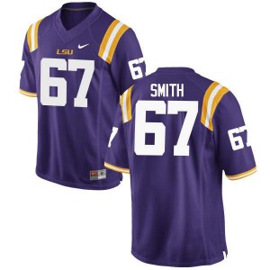 Men's LSU #67 Michael Smith Purple Stitched Jersey 176884-676