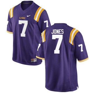 Men's Tigers #7 Bert Jones Purple Stitched Jerseys 316326-616
