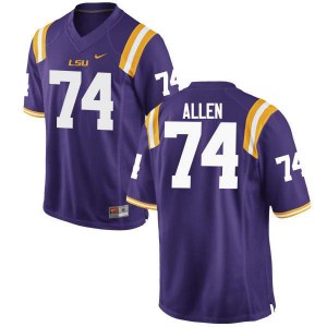 Mens Louisiana State Tigers #74 Willie Allen Purple High School Jersey 985125-304