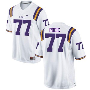 Mens LSU #77 Ethan Pocic White Player Jersey 694411-163