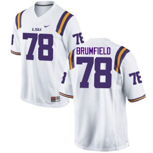 Men LSU #78 Garrett Brumfield White Stitched Jerseys 983790-315