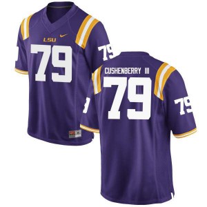 Men's Louisiana State Tigers #79 Lloyd Cushenberry III Purple Stitched Jersey 283391-323