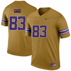 Men's LSU Tigers #83 Russell Gage Gold Legend College Jerseys 487158-654
