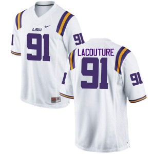 Men Tigers #91 Christian LaCouture White Embroidery Jersey 295320-121