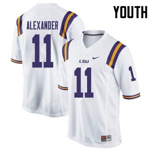 Youth Tigers #11 Terrence Alexander White Stitch Jerseys 678584-860