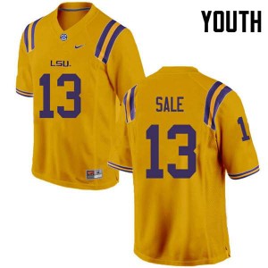 Youth LSU #13 Andre Sale Gold Official Jersey 229352-926