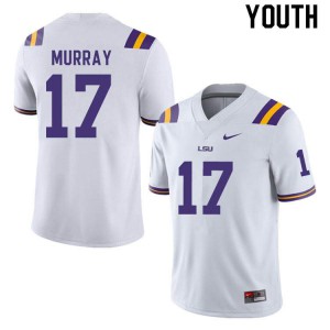 Youth LSU #17 Jabari Murray White Official Jerseys 547380-258