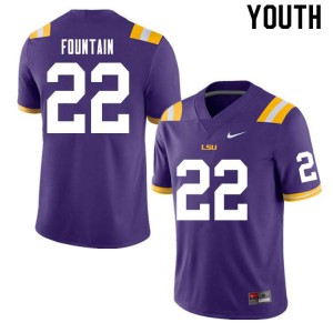 Youth Tigers #22 Zaven Fountain Purple NCAA Jersey 754634-548