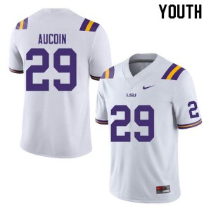 Youth LSU #29 Alex Aucoin White Player Jersey 825241-445
